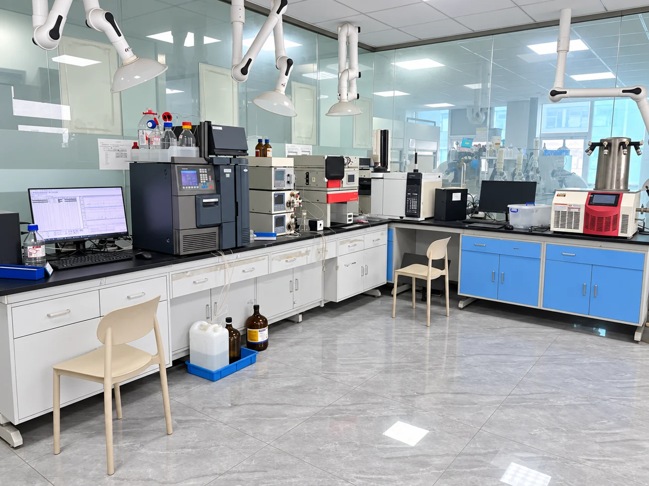 Analytical instruments in our partner laboratory